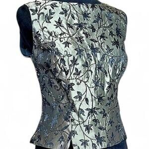 Vintage 90s JS Collections Beaded Formal Top